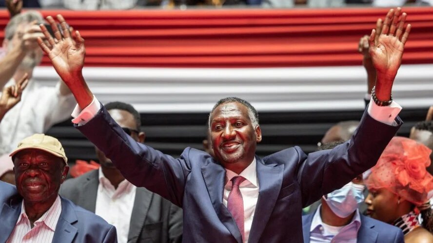 Abdulrahim Dagalo, the deputy commander of Sudan’s Rapid Support Forces, is pictured at the Kenyatta International Convention Centre in Nairobi on 18 February 2025 (Simon Maina/AFP)