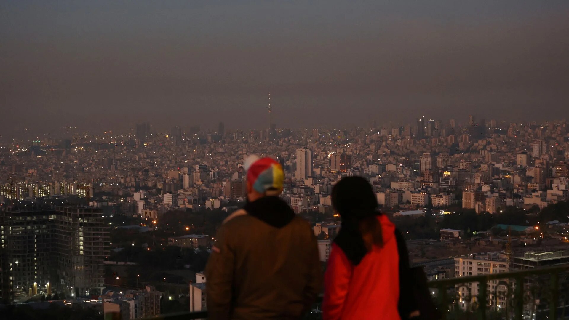 A general view of Tehran after several explosions were heard on 26 October 2024 (Majid Asgaripour/Wana/Reuters)