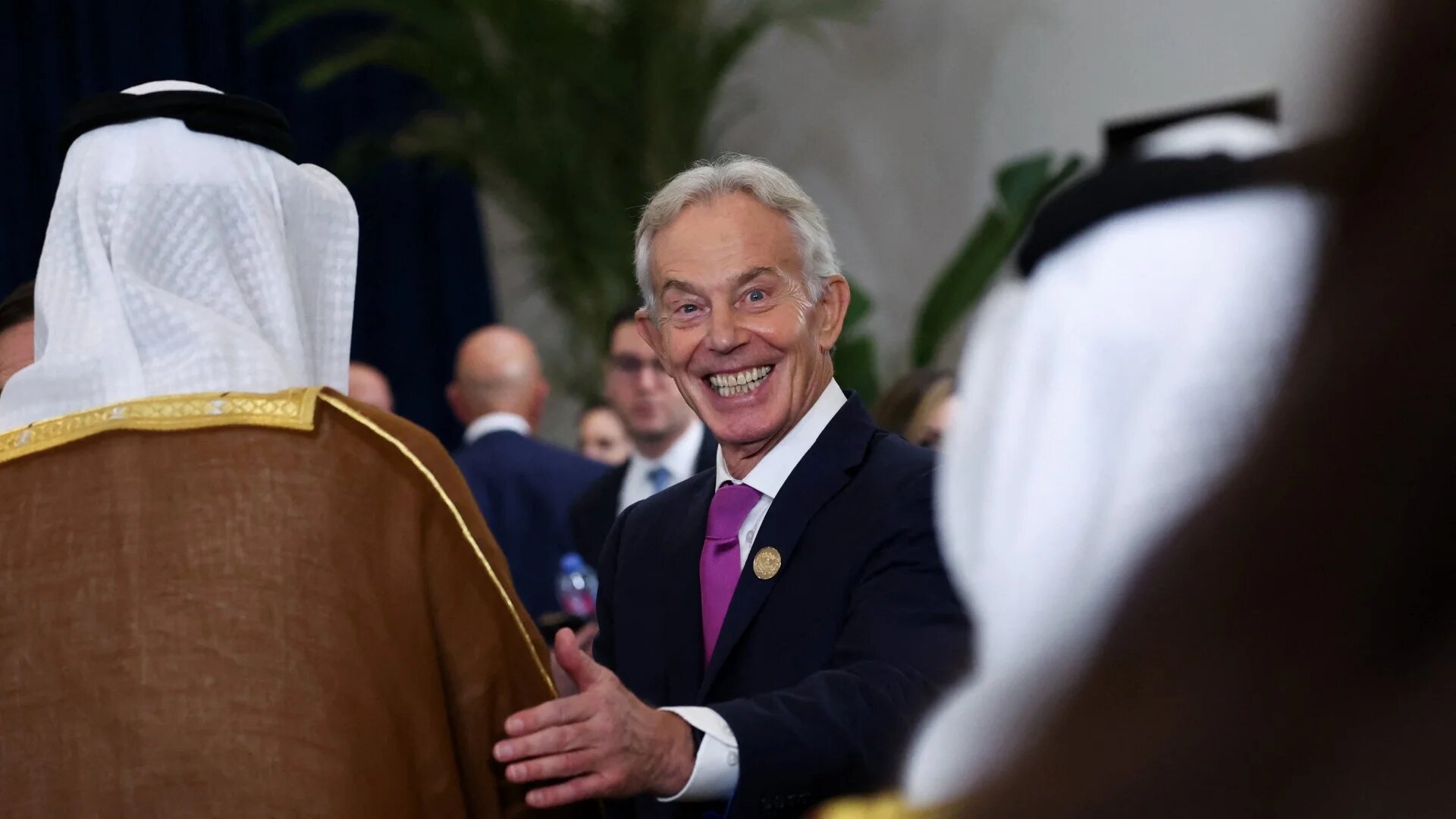 Tony Blair attends a world leaders' summit on ending the Gaza war in Sharm el-Sheikh, Egypt, 13 October 2025 (Reuters/Suzanne Plunkett)