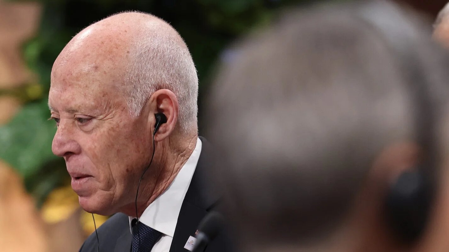 Tunisian President Kais Saied meets with US Secretary of State Antony Blinken during the US-Africa Leaders Summit on 14 December 2022 in Washington.