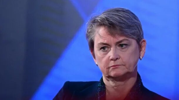 British Home Secretary Yvette Cooper is pictured in Rome, Italy, on 14 December 2024 (Filippo Monteforte/AFP)