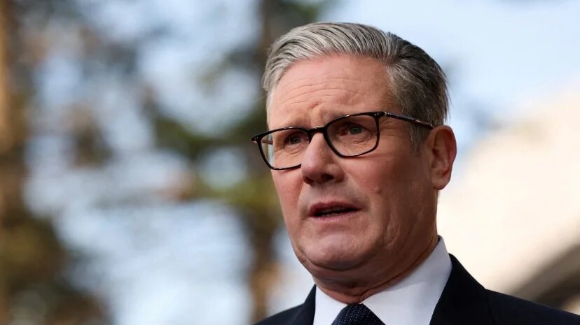 British Prime Minister Keir Starmer speaks to the media during the G7 summit in Kananaskis, Canada, on 15 June 2025 (Suzanne Plunkett/Getty Images/AFP)