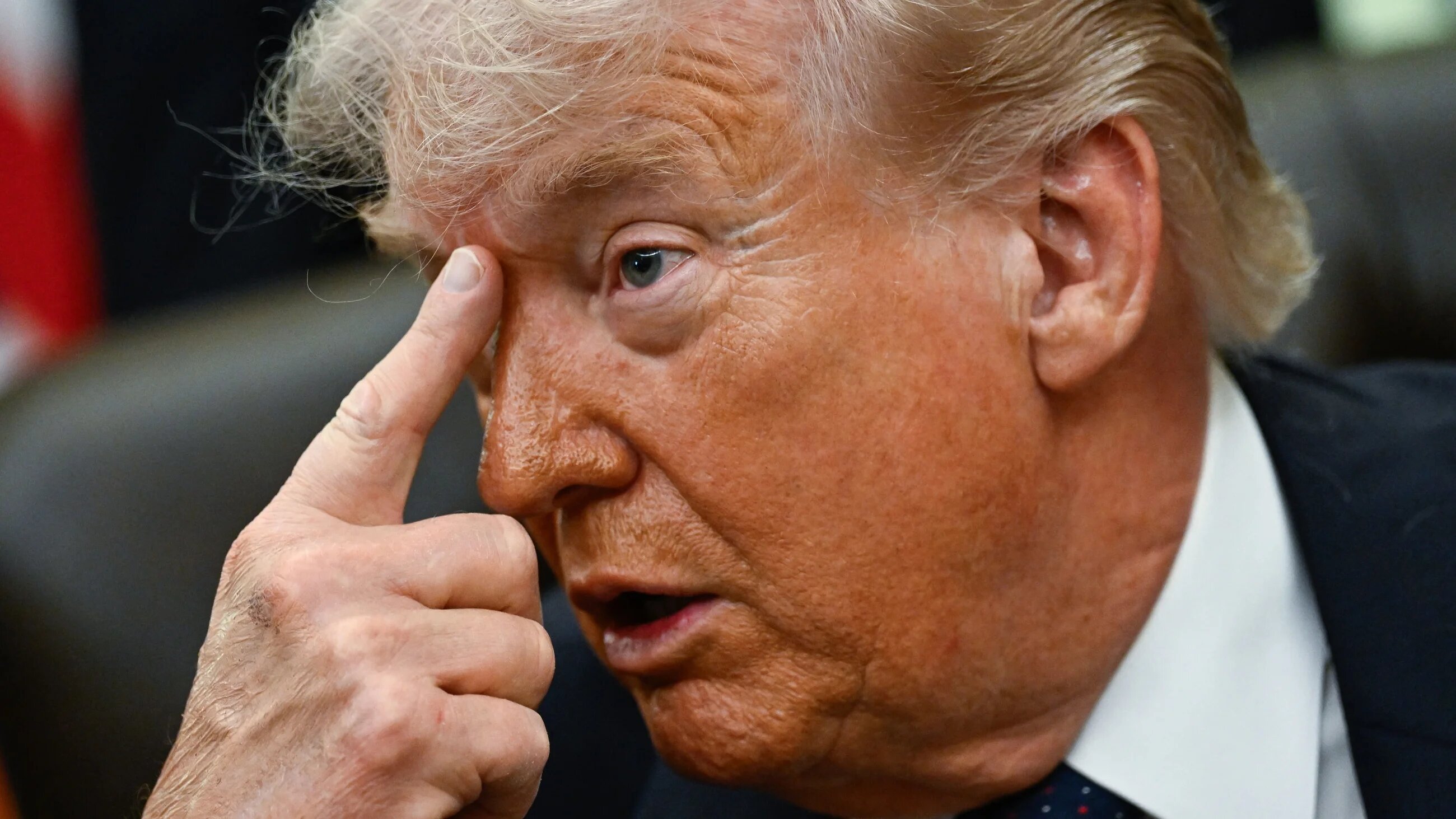 US President Donald Trump during an event in the Oval Office of the White House in Washington on 5 May 2026 (Kent Nishimura/AFP)