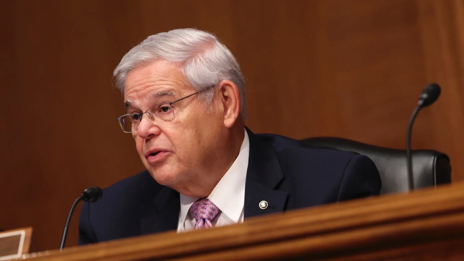US Senator Bob Menendez questions SEC Chair Gary Gensler as he testifies before the Senate on 15 September 2022.