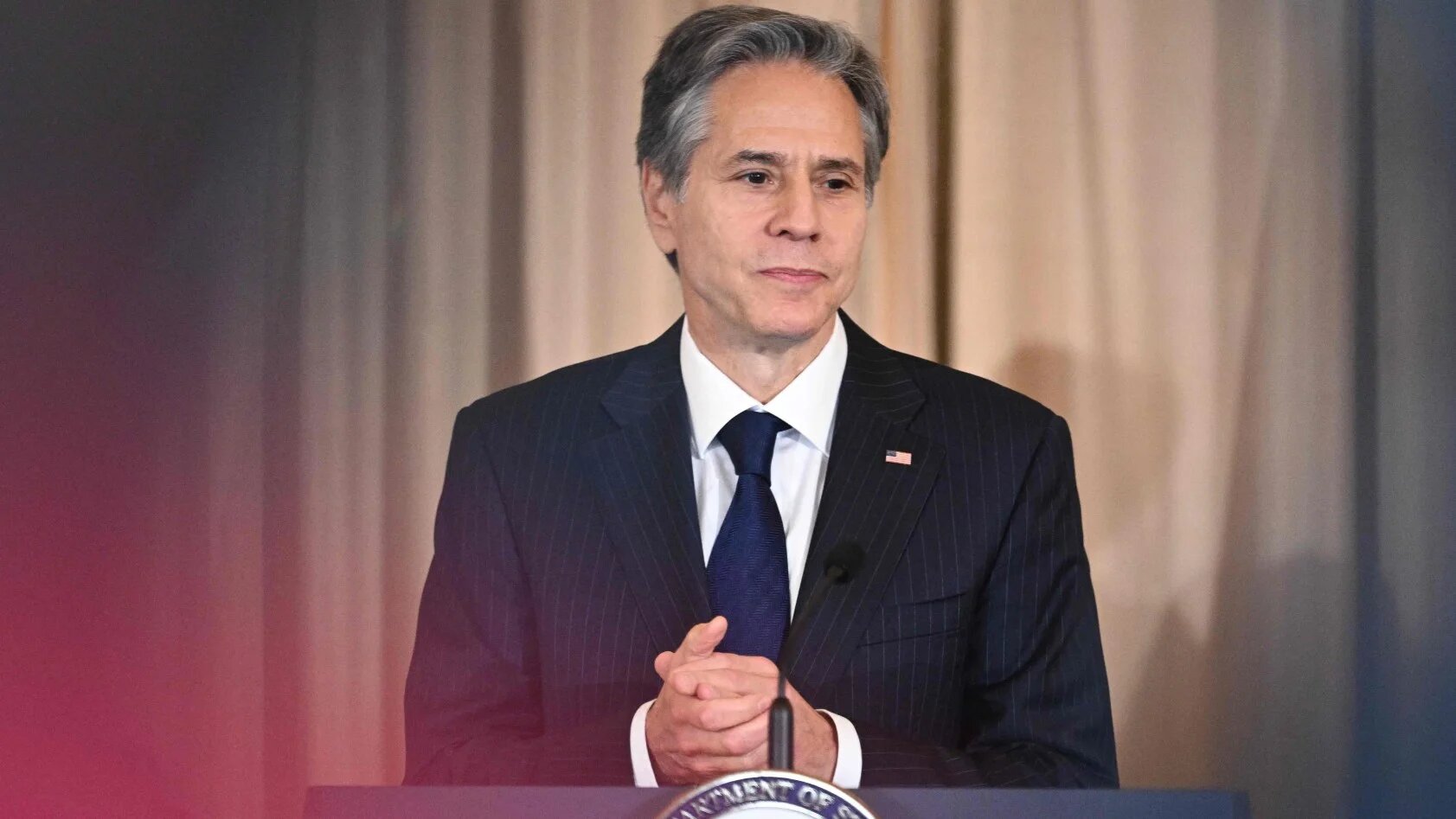 US Secretary of State Antony Blinken speaks at the State Department in Washington on 17 June 2022.