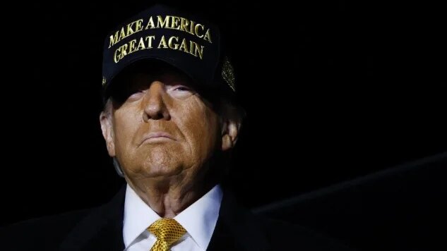 Donald Trump is pictured during his presidential campaign in Traverse City, Michigan, on 25 October 2024 (Anna Moneymaker/Getty Images/AFP)