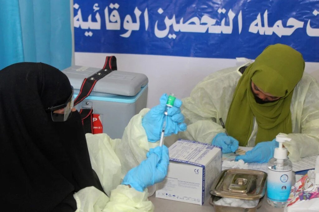 Yemen received 360,000 doses of the AstraZeneca vaccine on 31 March.