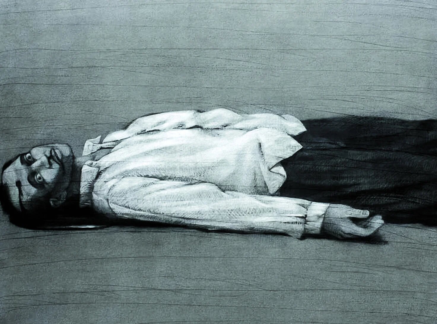  Youssef Abdelke's 2012 drawing A Martyr From Dara - in February 2011, 21 children were arrested for drawing anti-Assad slogans on a school wall