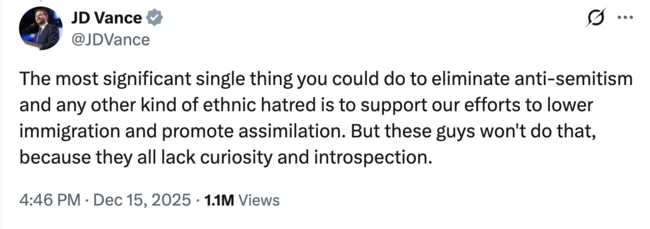 JD Vance tweet on mass deportation 
