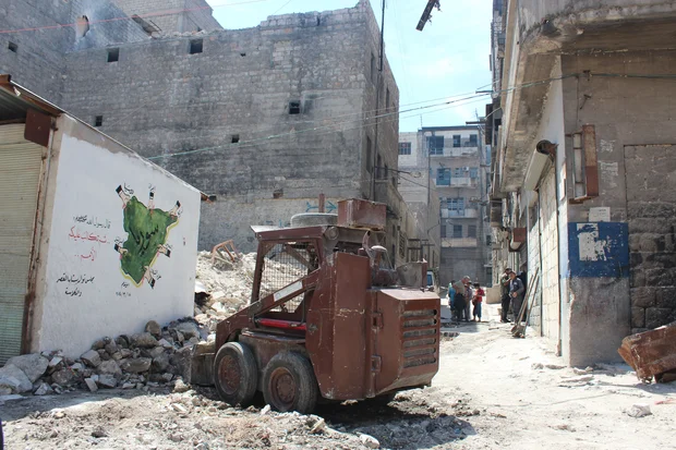 Much of the art has a clear political message (MEE/Sophie Cousins)