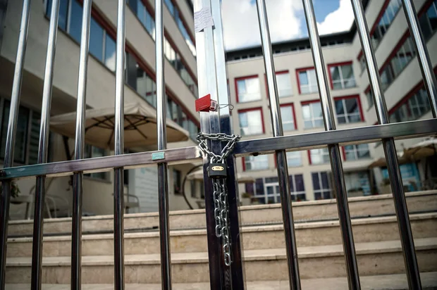 Murat Hudagendigar University in Istanbul: universities were among those shut after 15 July (Ozan Kose/AFP)