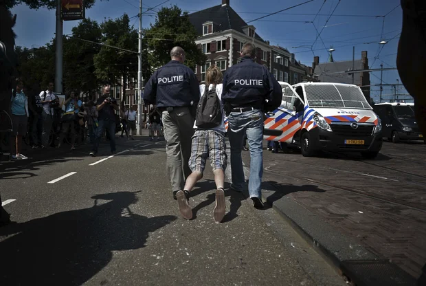Pro-Palestine protests in The Hague (MEE / Jonathan Rashad) 