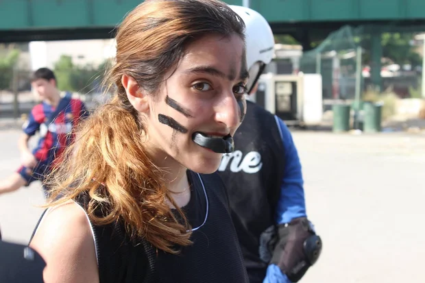 Noor Ashkar Farhat is a member of roller derby Beirut (Roller Derby Beirut's facebook page)