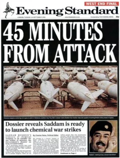 Evening standard 45 minute frontpage
