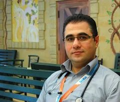 Mahmoud Shbair is from Khan Younis in the southern Gaza Strip (MEE/Jillian D'Amours)