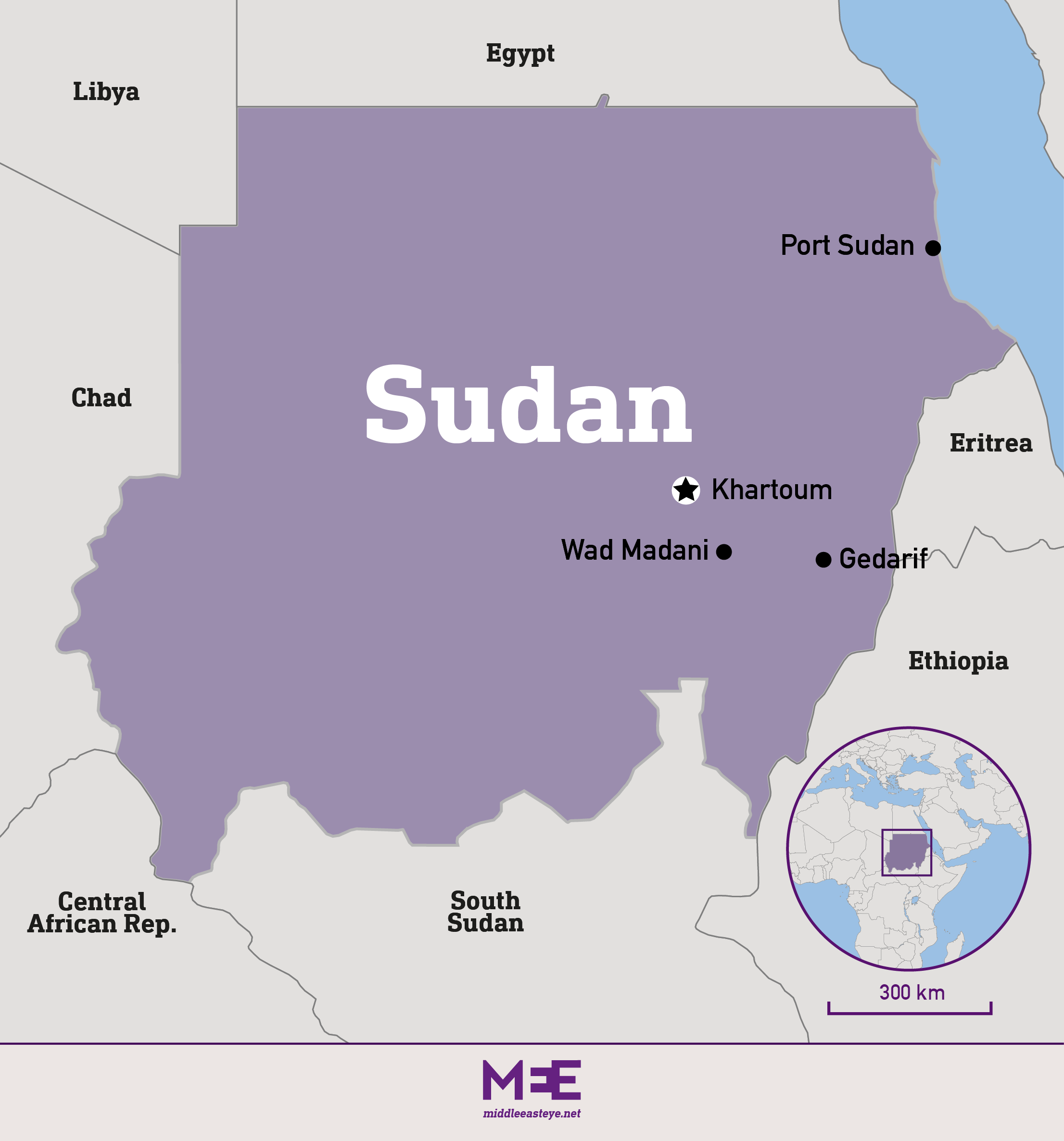 Sudan map