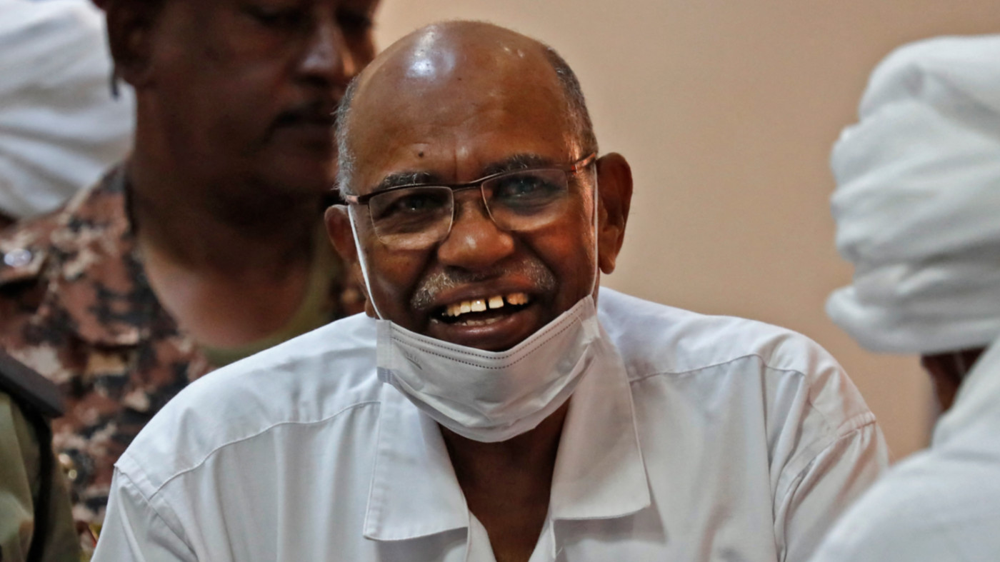 Sudan's former president Omar al-Bashir during his trial in Khartoum on 15 December 2020 (AFP)