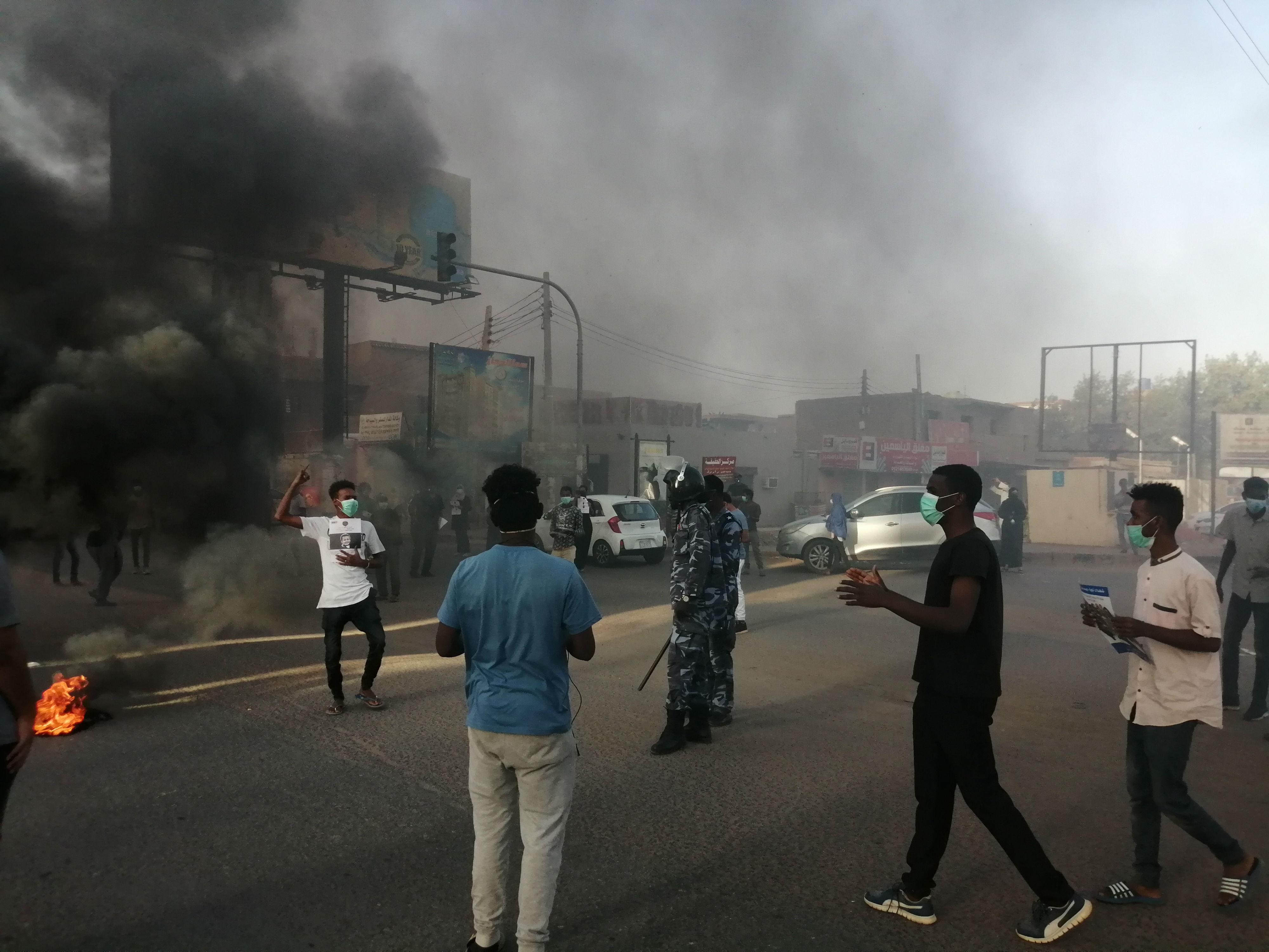Demonstrators chanted anti-military slogans and said they held the Rapid Support Forces responsible for the deaths (MEE/Mohammed Amin)
