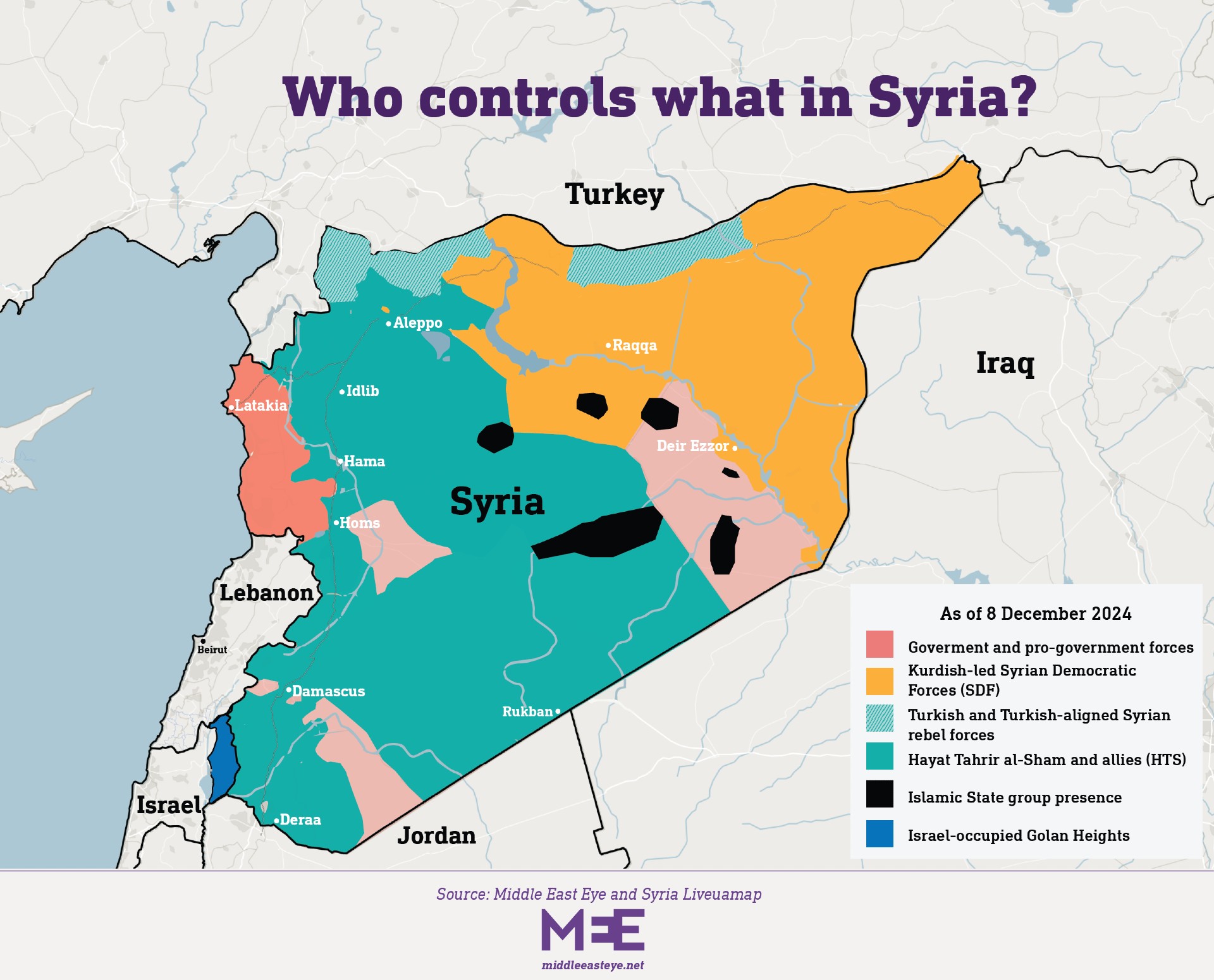 Syria control map