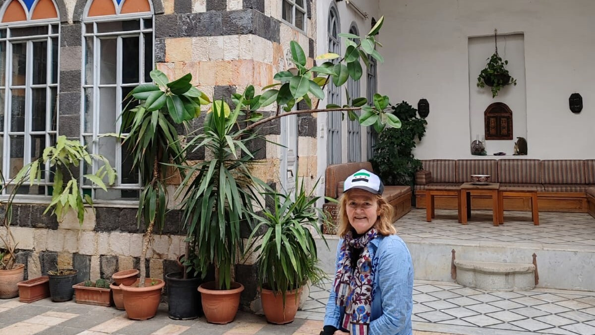 The author is pictured at her house in Damascus in April 2025 (Photo supplied by Diana Darke)