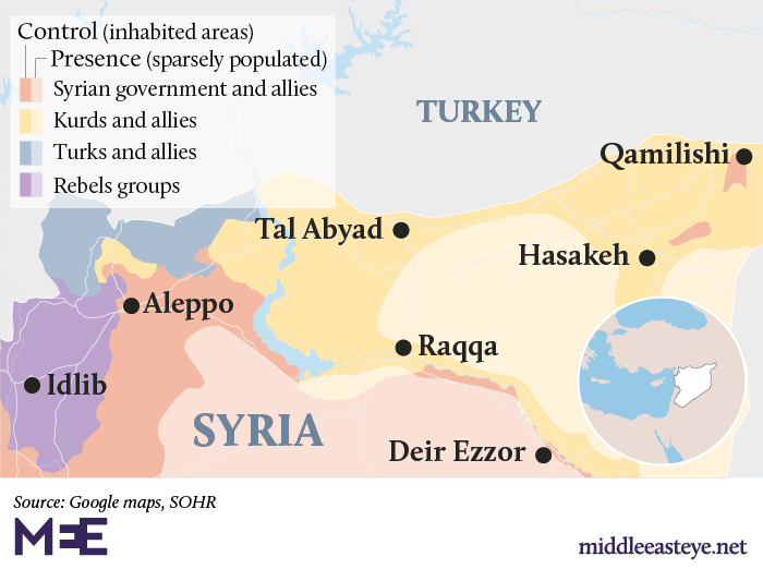 North Syria map