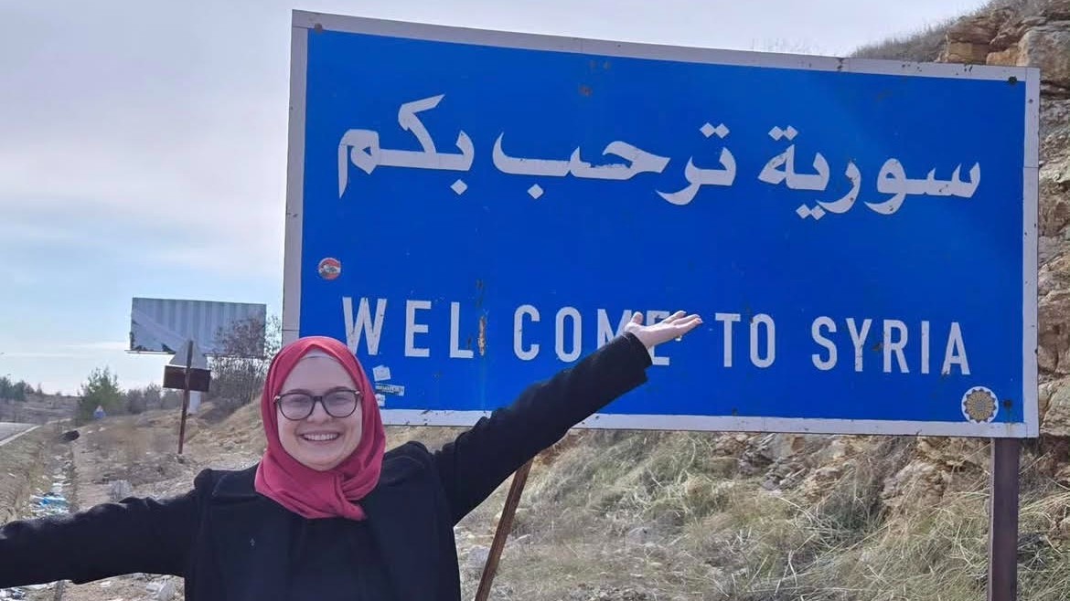 Sally Shobut during her first trip back to Syria in 12 years, January 2024 (MEE/Sally Shobut)
