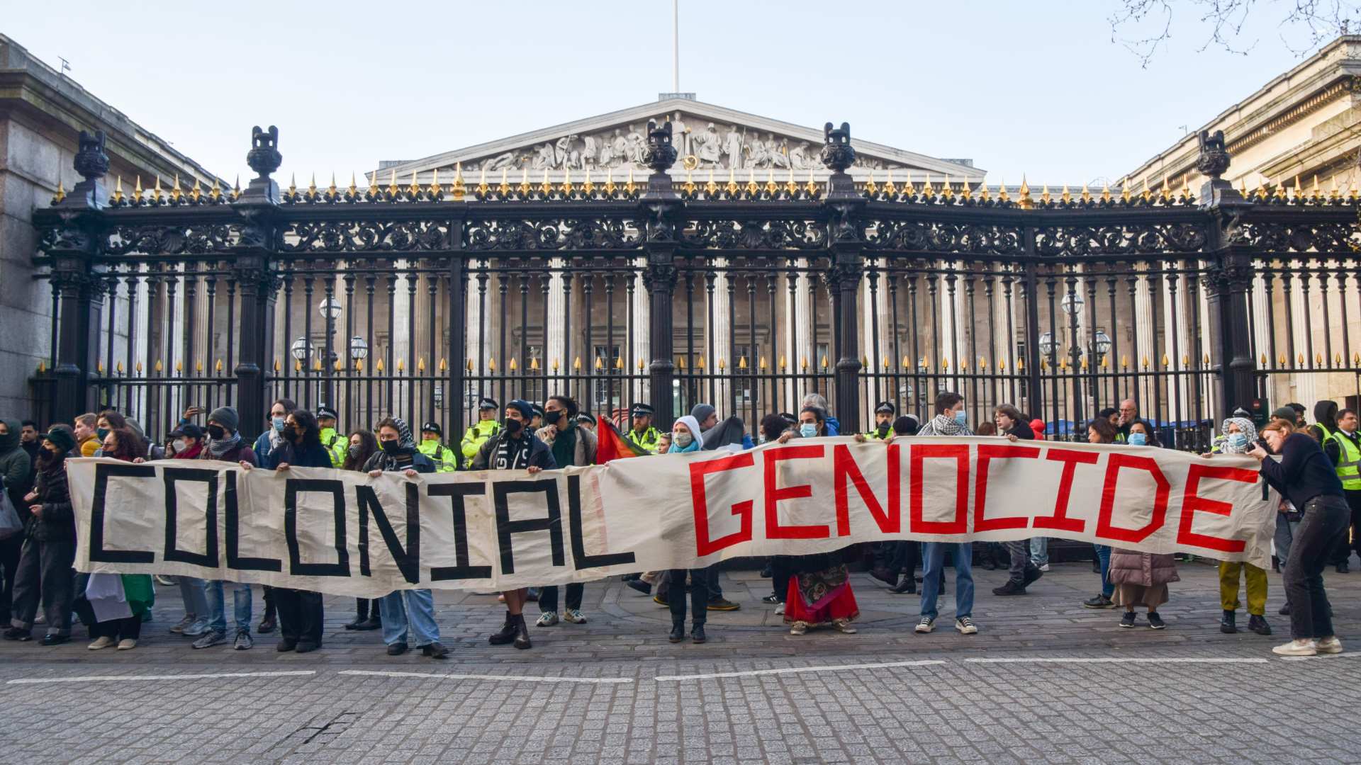 Pro-Palestine protest outside British Museum