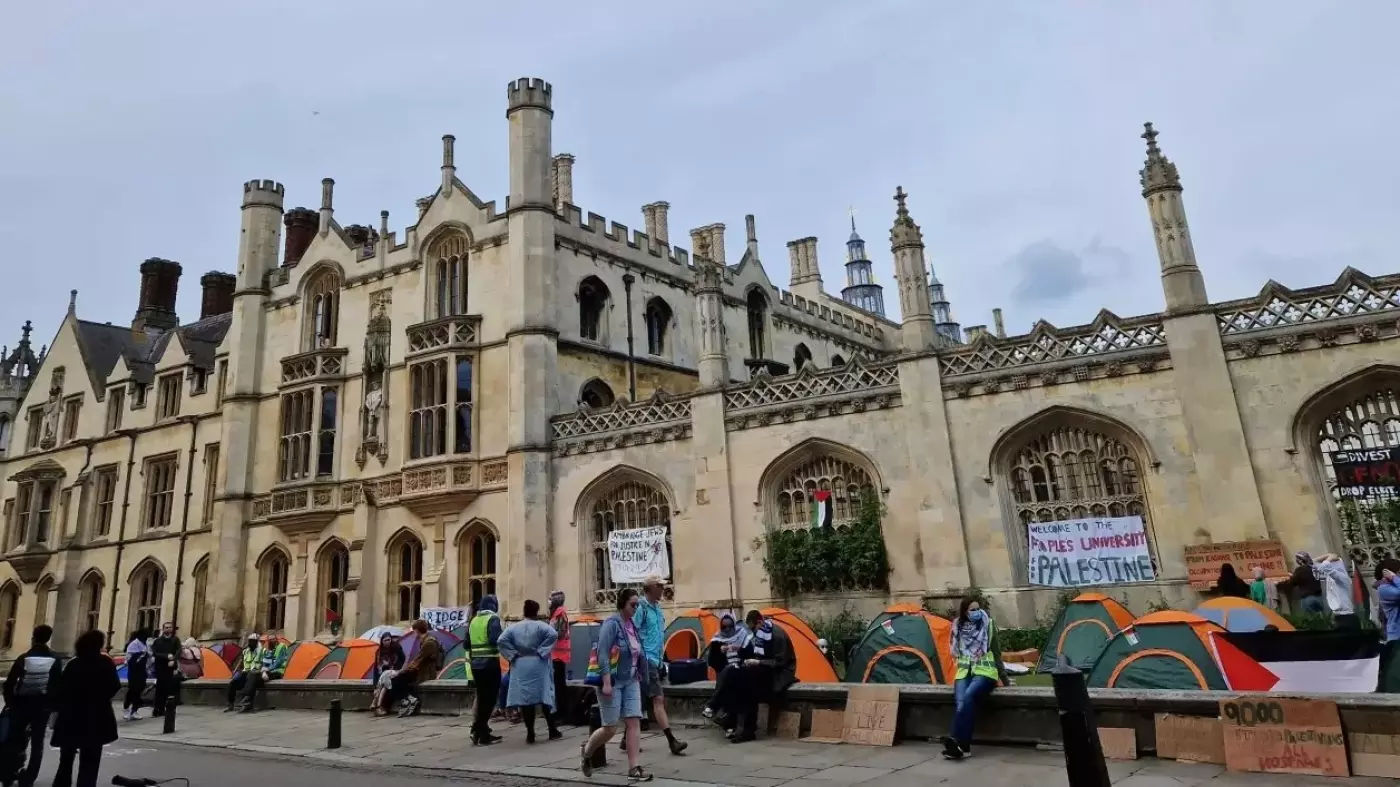 Gaza solidarity encampment Cambridge