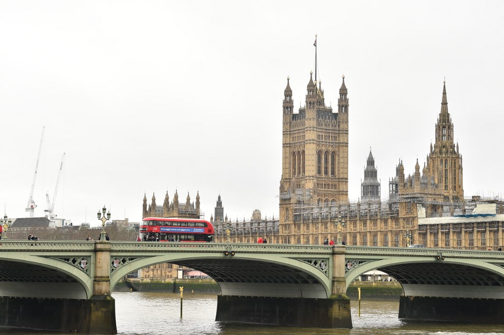 The Houses of Parliament in London are pictured on 31 January (AFP)