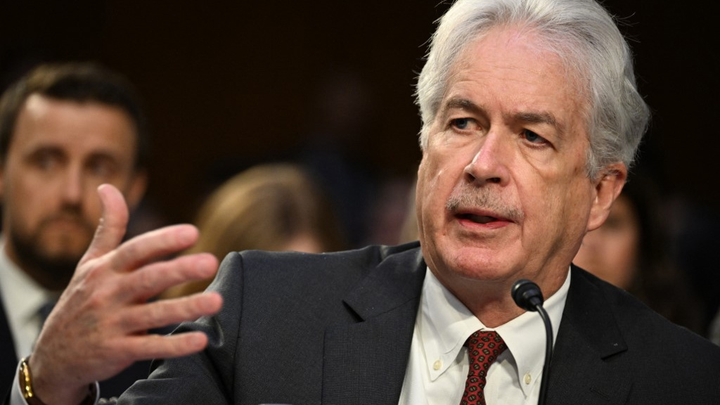 CIA Director William Burns speaks in Washington on 8 March 2023 (AFP)