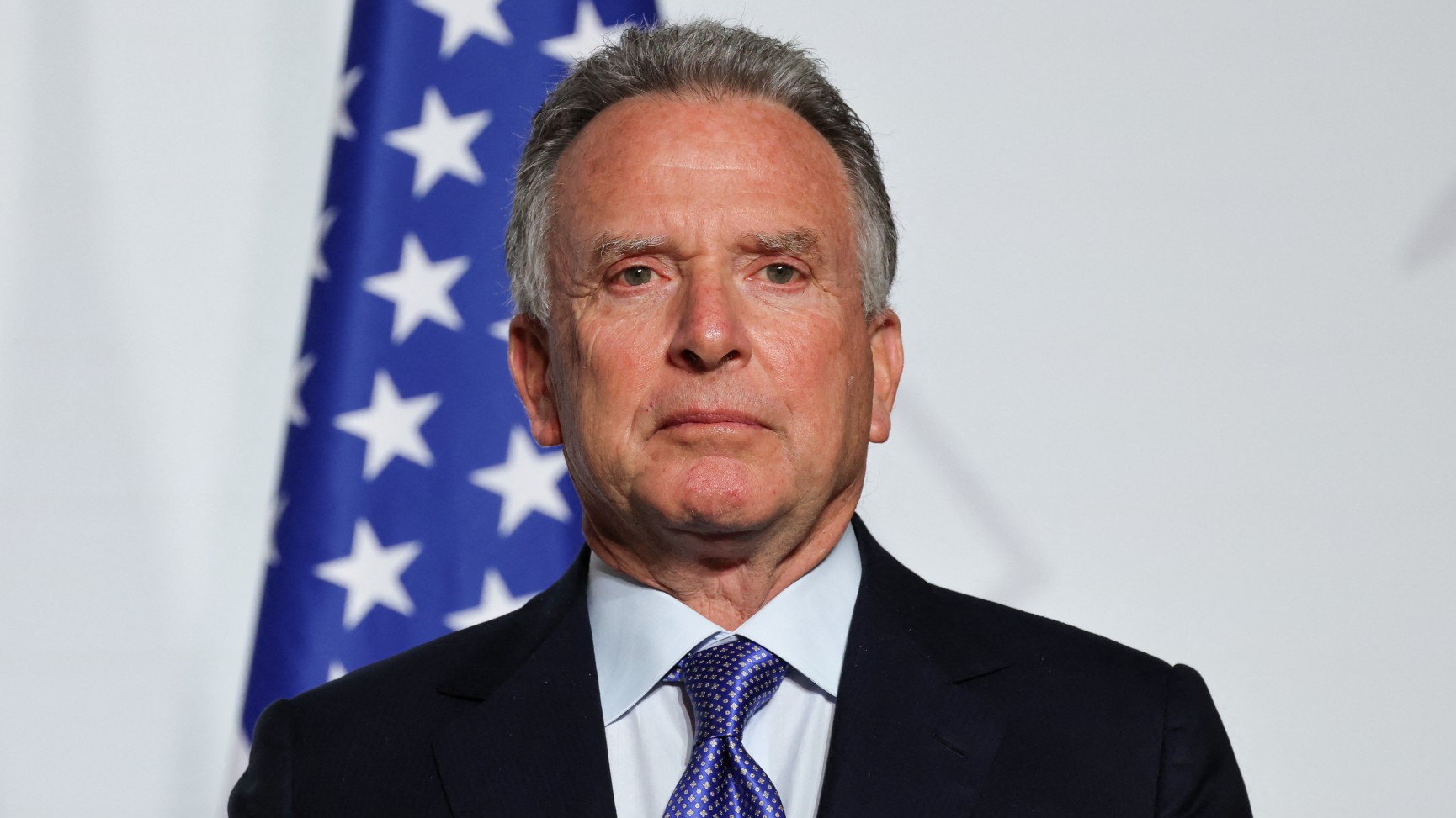 US Special Envoy Steve Witkoff looks on as he delivers a press conference at the Coalition of the Willing summit on security guarantees for Ukraine, at the Elysee Palace in Paris on 6 January 2026 (Ludovic Marin/AFP)