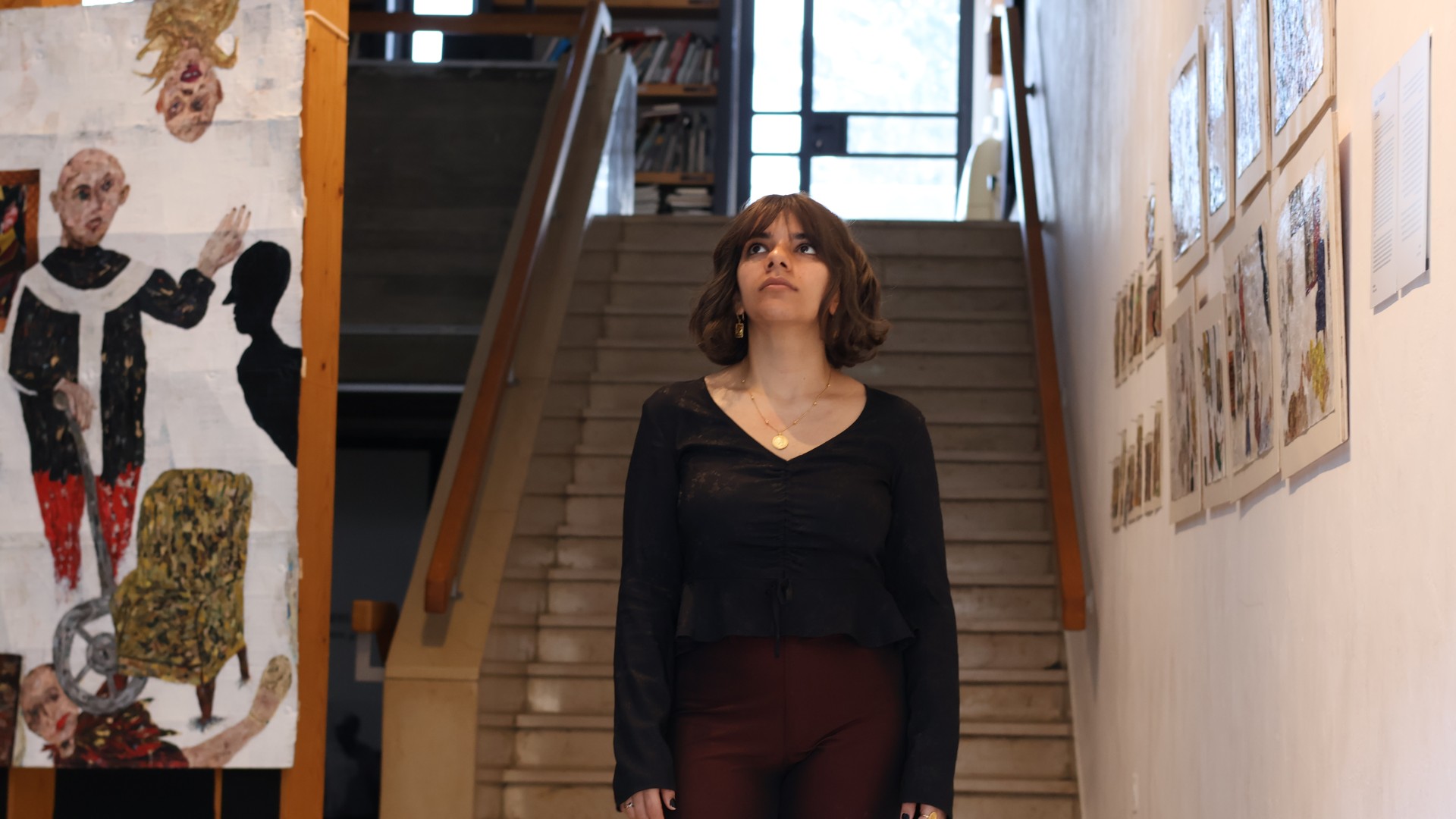 Yara Mahajneh, an independent Palestinian artist, says Palestinians living inside Israel are often disconnected from their own histories (Samah Watad/MEE)