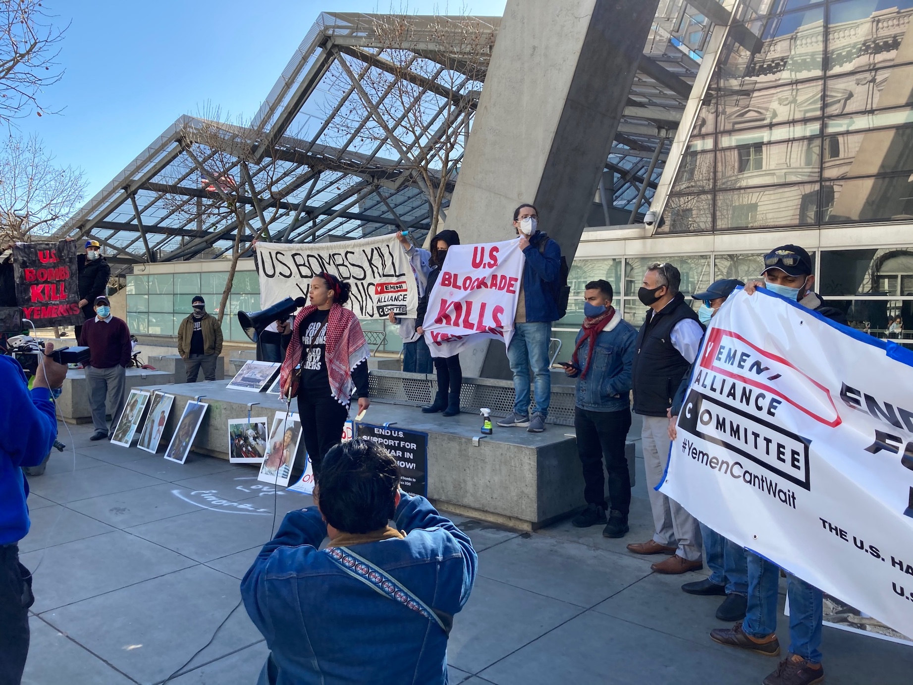anti war protest Yemen San Francisco