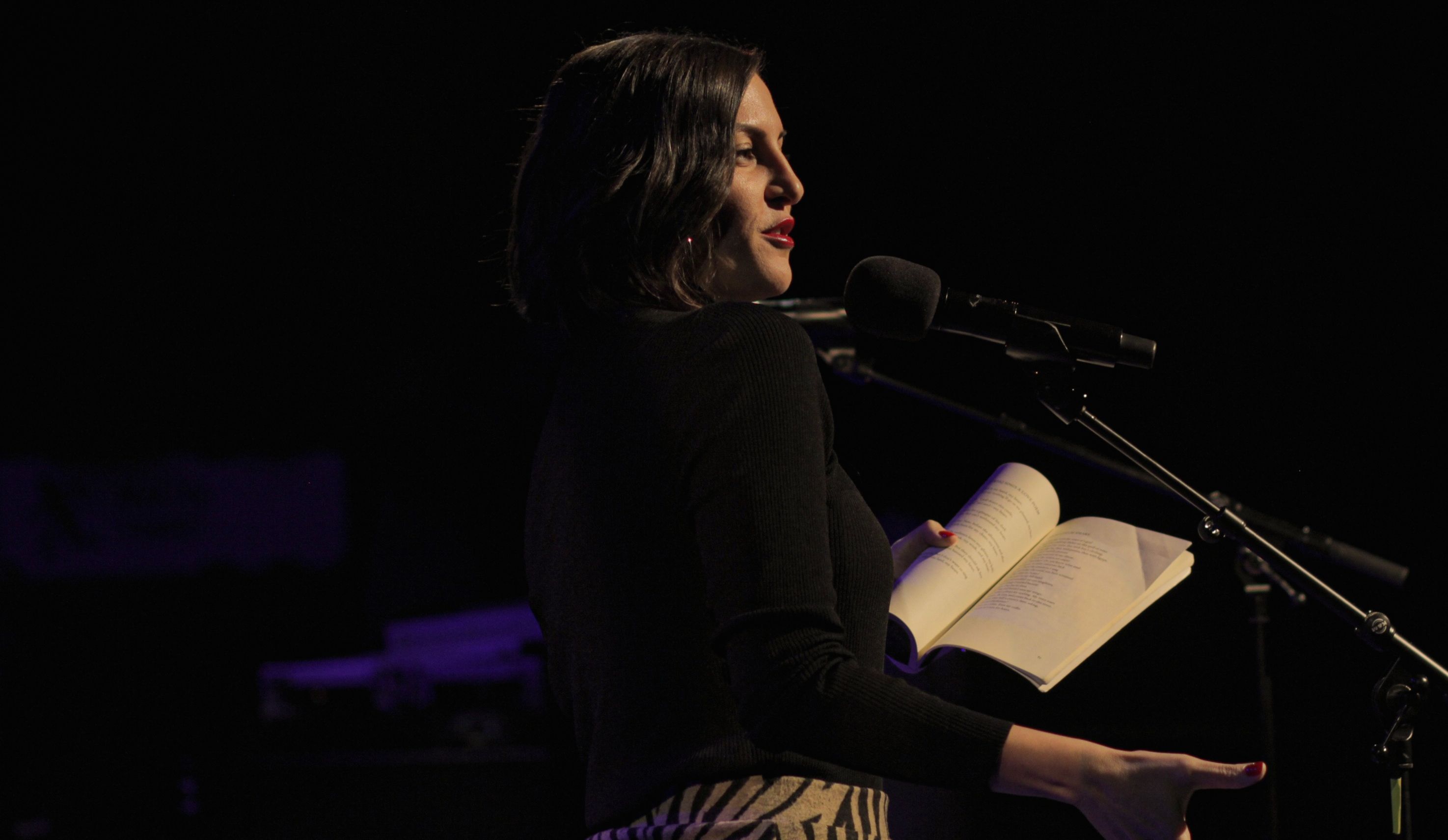 Zeina Hashem Beck performs at Out-Spoken event